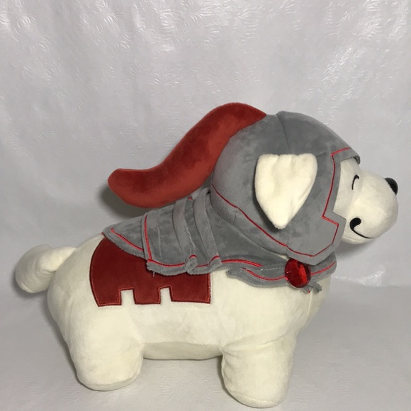 The Yetee Wargroove Caesar Dog Plush Toy Cream Color with Costume - Picture 3 of 9